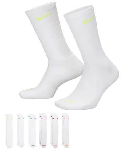 Nike Unisex Everyday Plus Cushioned Training 6-pairs Crew Socks In White