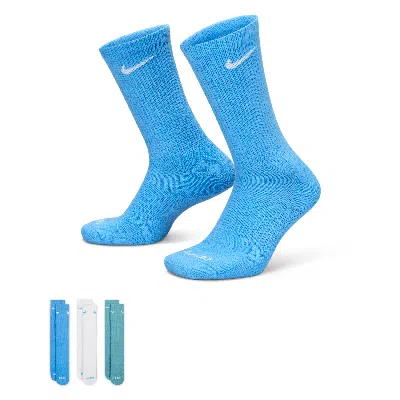 Nike Unisex Everyday Plus Cushioned Training Crew Socks (3 Pairs) In Multicolor