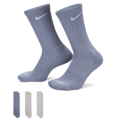Nike Unisex Everyday Plus Cushioned Training Crew Socks (3 Pairs) In Multicolor