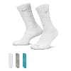 Nike Unisex Everyday Plus Cushioned Training Crew Socks (3 Pairs) In Multicolor