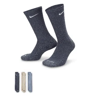 Nike Unisex Everyday Plus Cushioned Training Crew Socks (3 Pairs) In Multicolor