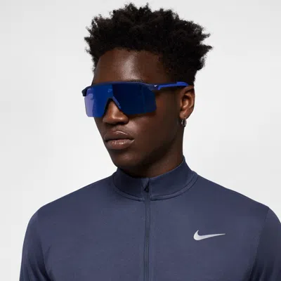 Nike Unisex Expedition Shield Mirrored Sunglasses In Blue