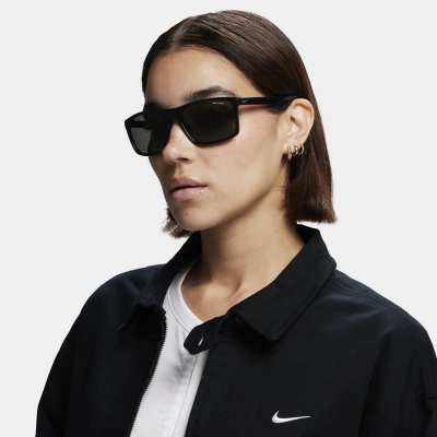 Nike Unisex Fire Large Polarized Sunglasses In Black