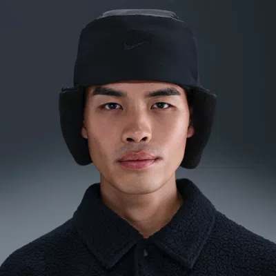 Nike Unisex Fly Unstructured Puffer Trapper Cap In Black