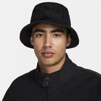 Nike Unisex Life Apex Reversible Bucket Hat In Black