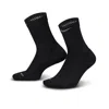 Nike Unisex Lightweight Running Micro Crew Socks (1 Pair) In Black
