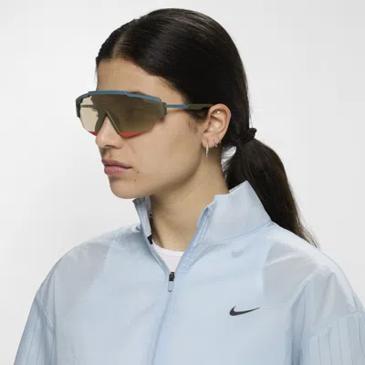 Nike Unisex Marquee Edge Mirrored Sunglasses In Green
