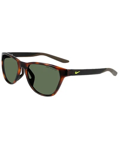 Nike Unisex Maverick Rise Dq0797 56mm Sunglasses In Brown