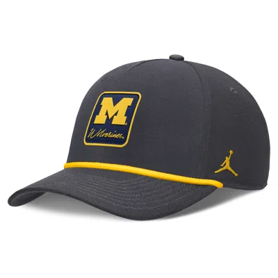 Nike Unisex Michigan Primetime Rise Jordan Brand Dri-fit College A-frame Adjustable Hat In Multi