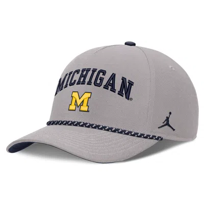 Nike Unisex Michigan Primetime Rise Rope Jordan Brand College Adjustable Hat In Pink