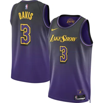 Nike Anthony Davis Los Angeles Lakers 2024/25 City Edition  Men's Dri-fit Nba Swingman Jersey In Purple
