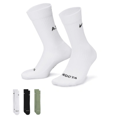 Nike Unisex Nocta Crew Socks (3 Pairs) In Multicolor