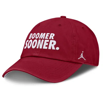 Nike Unisex Oklahoma Primetime Chant Club Jordan Brand College Adjustable Hat In Red