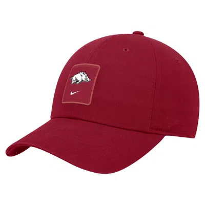 Nike Unisex On-field Club (arkansas Razorbacks) Adjustable Cap In Red