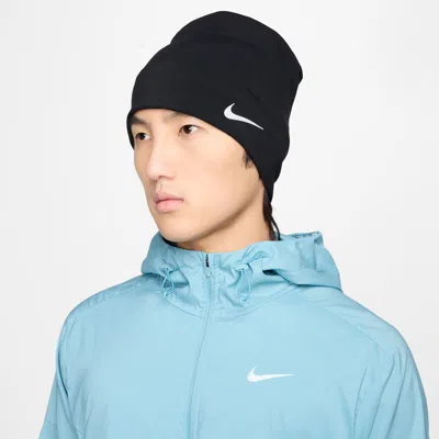 Nike Unisex Peak Dri-fit Running Beanie In Black