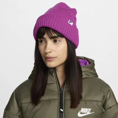 Nike Unisex Peak Waffle Knit Beanie In Pink