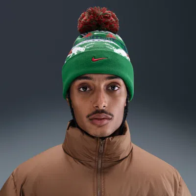 Nike Unisex Peak Winter Wonderland Beanie In Green