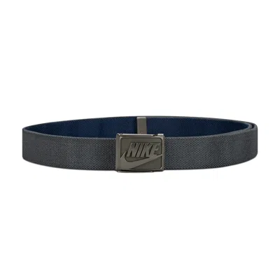 Nike Unisex Reversible Textured Stretch Web Belt In Gray