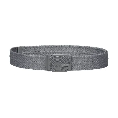 Nike Unisex Ribbed Web Belt In Grey