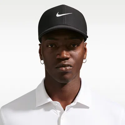 Nike Unisex Rise Dri-fit Adv Swooshflex Structured Golf Cap In Black