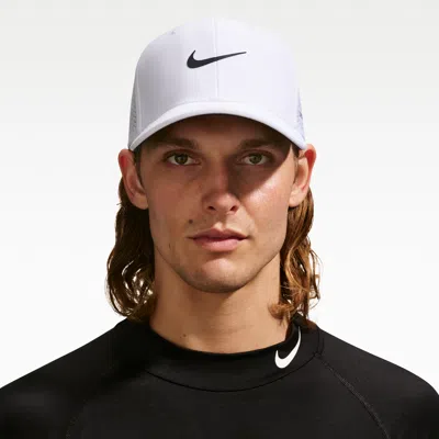 Nike Unisex Rise Dri-fit Adv Swooshflex Structured Golf Cap In White