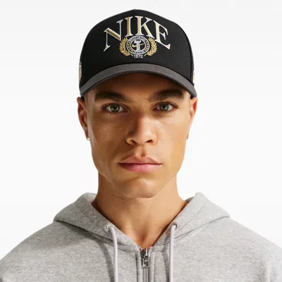 Nike Unisex Rise Structured A-frame Cap In Black