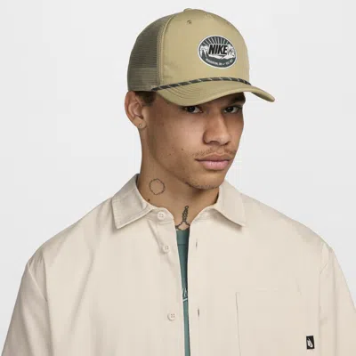 Nike Unisex Rise Structured Curved Bill Cap In Brown