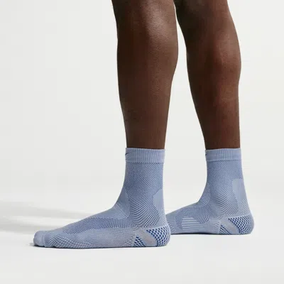 Nike Unisex Run Lightweight Running Micro-crew Socks (1 Pair) In Blue