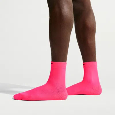 Nike Unisex Run Lightweight Running Micro-crew Socks (1 Pair) In Pink