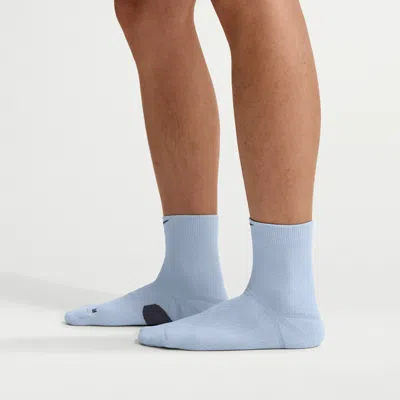 Nike Unisex Run Midweight Running Micro-crew Socks (1 Pair) In Blue