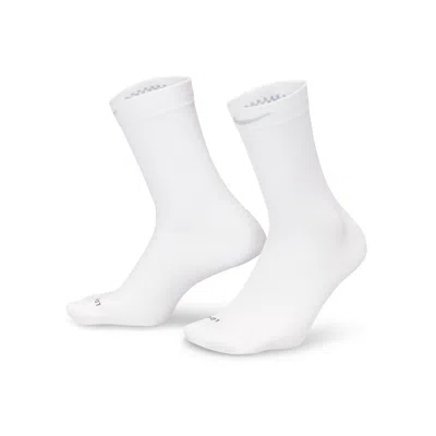 Nike Unisex Running Lightweight Crew Socks (1 Pair) In White
