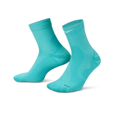 Nike Unisex Running Lightweight Micro Crew Socks (1 Pair) In Blue