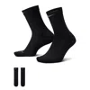 Nike Unisex Running Lightweight Wool Crew Socks (1 Pair) In Black