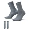 Nike Unisex Running Lightweight Wool Crew Socks (1 Pair) In Gray