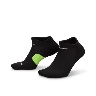Nike Unisex Running Midweight No-show Socks (1 Pair) In Black