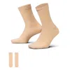 Nike Unisex Running Wool Micro Crew Socks (1 Pair) In Nude