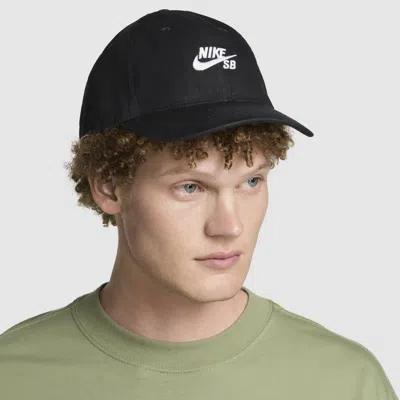 Nike Unisex  Sb Club Unstructured Skate Cap In Black