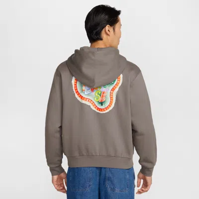 Nike Unisex  Sb Fleece Front-zip Skate Hoodie In Grey
