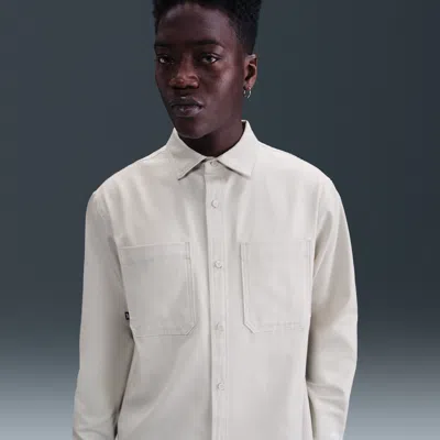 Nike Unisex  Sb Long-sleeve Woven Skate Top In Gray