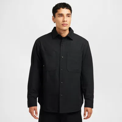Nike Unisex  Sb Long-sleeve Woven Skate Top In Black