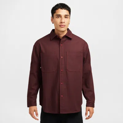 Nike Unisex  Sb Long-sleeve Woven Skate Top In Red