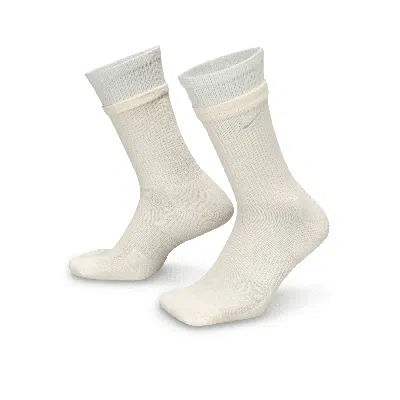 Nike Unisex Serena Williams Design Crew Everyday Plus Cushioned Crew Socks (1 Pair) In White