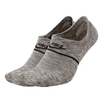Nike Unisex Snkr Sox No-show Breathable Socks 2 Packs Grey Gray