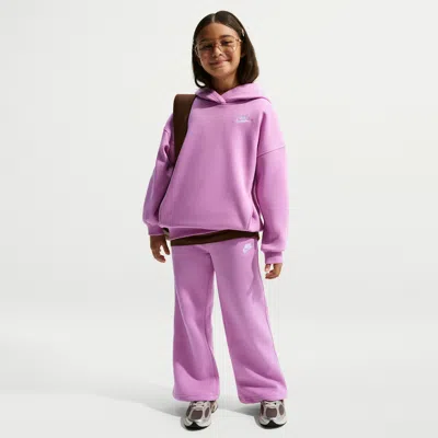 Nike Kids' Unisex  Sportswear Club Fleece Girls' Wide-leg Pants In Purple