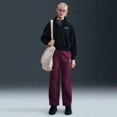 Nike Kids' Unisex  Sportswear Club Fleece Girls' Wide-leg Pants In Purple