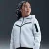 Nike Kids' Unisex  Sportswear Tech Fleece Girls' Full-zip Hoodie (extended Size) In Gray