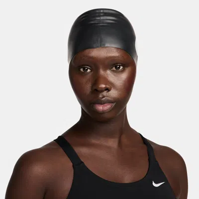 Nike Unisex Swim Big Swoosh Swim Cap In Black