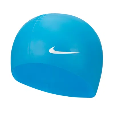 Nike Unisex Swim Solid Silicone Youth Cap In Blue