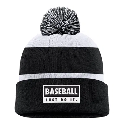 Nike Unisex Swoosh Peak Baseball Beanie In Black