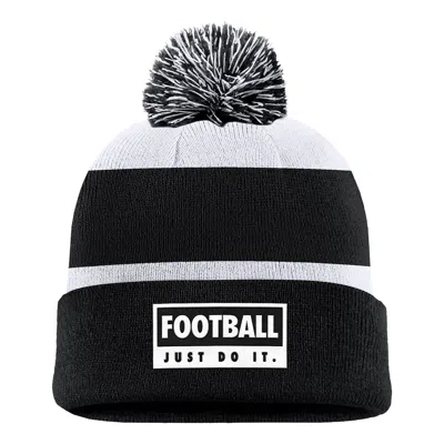 Nike Unisex Swoosh Peak Football Beanie In Black